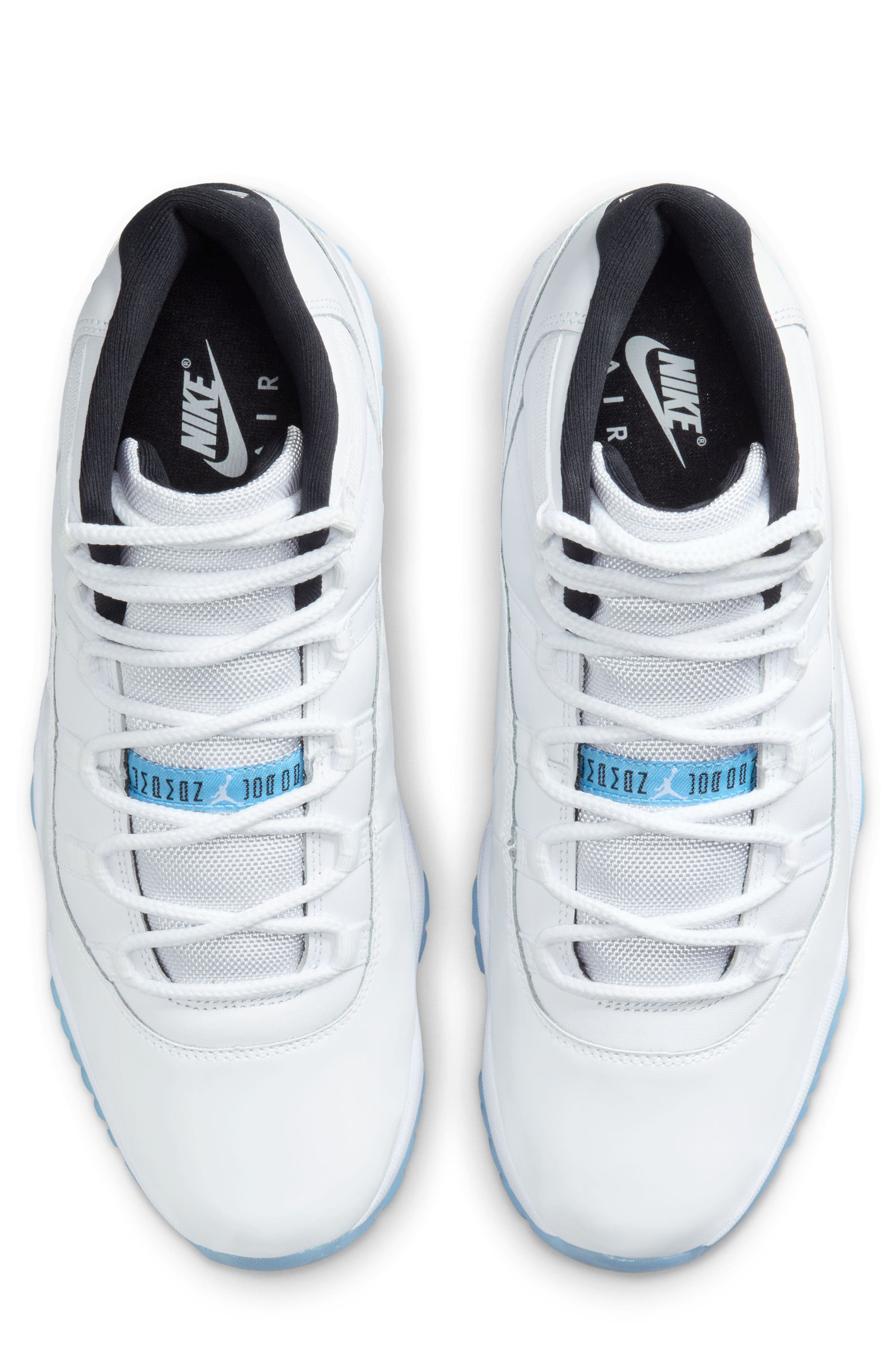 Nike Air Jordan 11 Retro Sneaker, Alternate, color, WHITE/ LEGEND BLUE/ BLACK