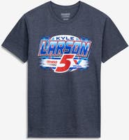 Classic Ink Men's Classic Ink Heather Navy Kyle Larson Valvoline T-Shirt