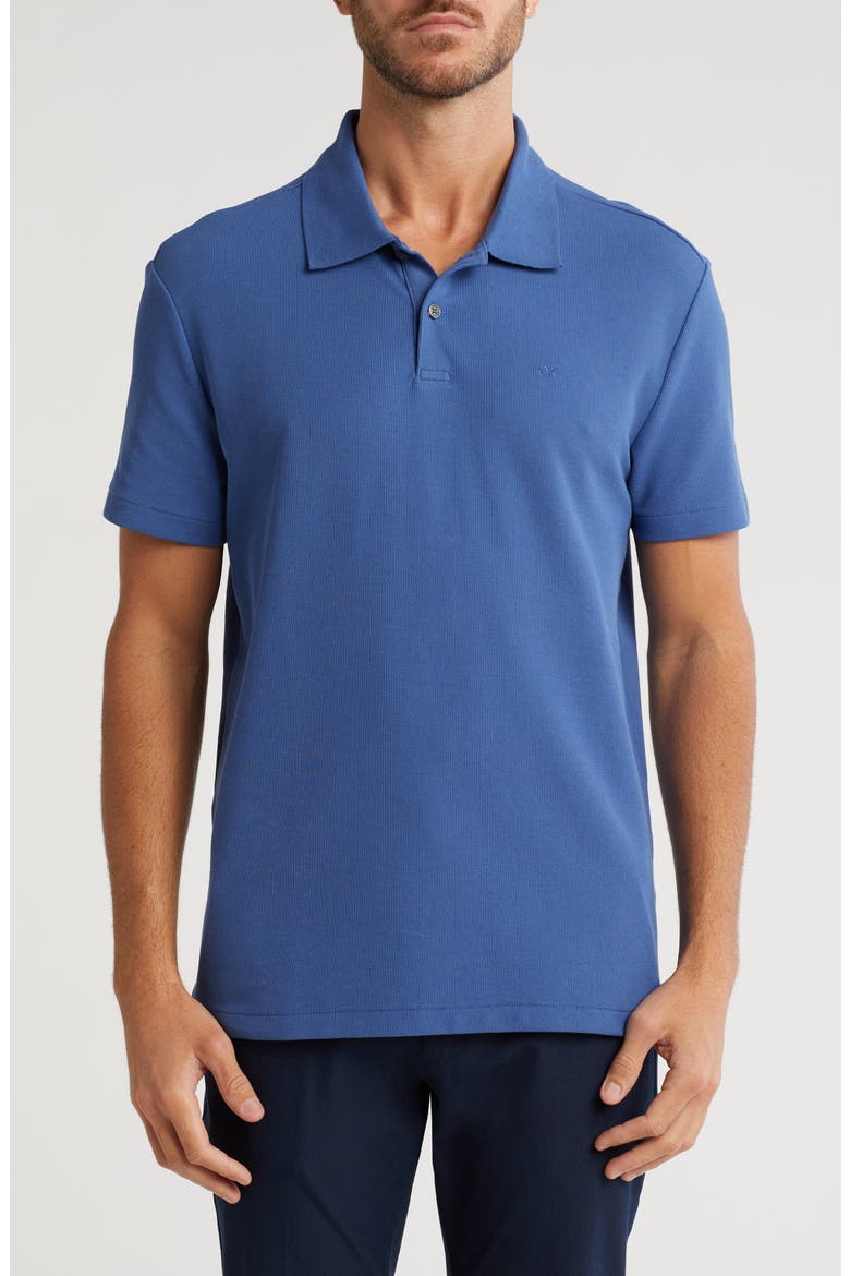 Mico Waffle Polo, Main, color, TRUE NAVY