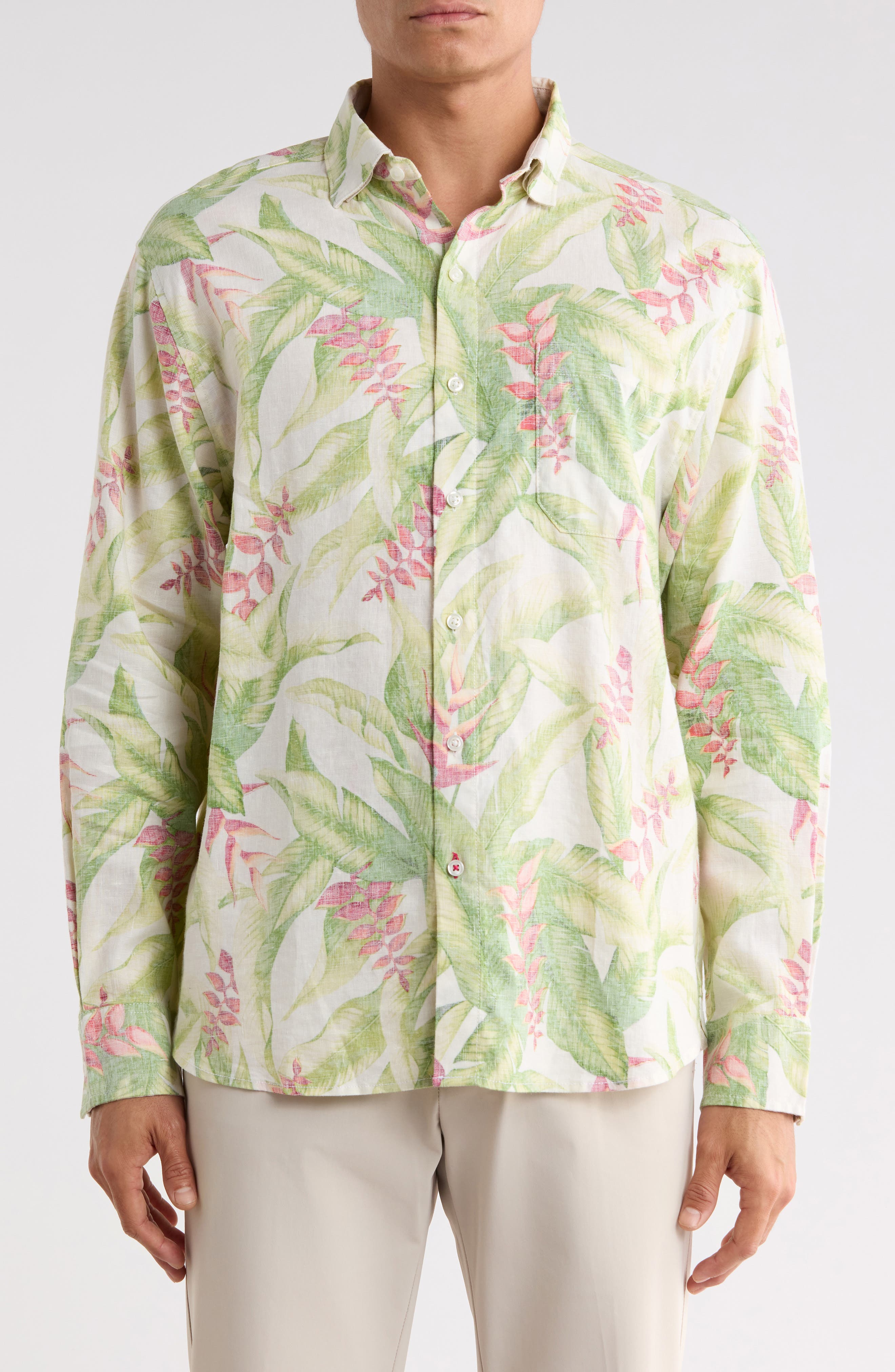 Barbados Breeze Calypso Stretch Linen Blend Shirt