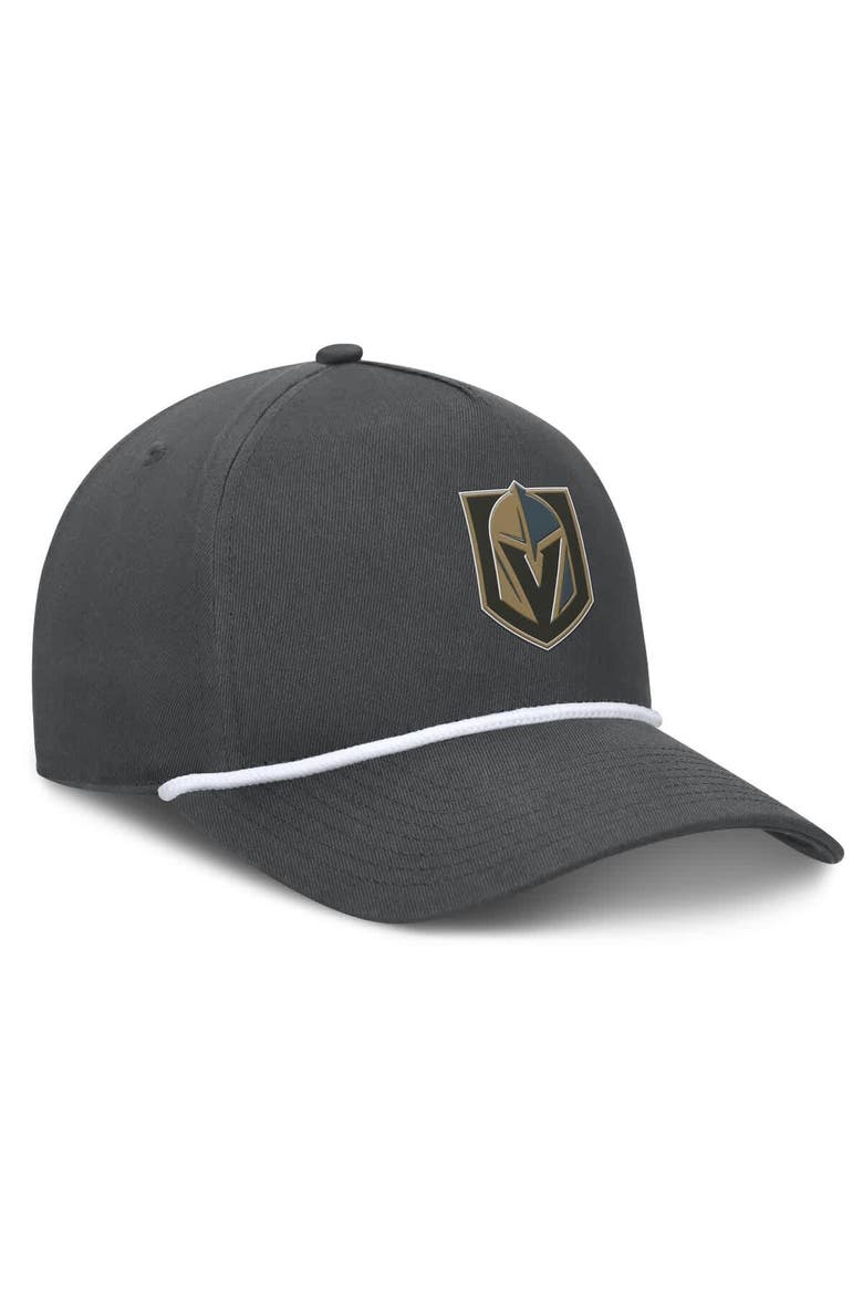 Men's Fanatics Charcoal Vegas Golden Knights Authentic Pro Rink Roper A-Frame Adjustable Hat, Alternate, color, Charcoal