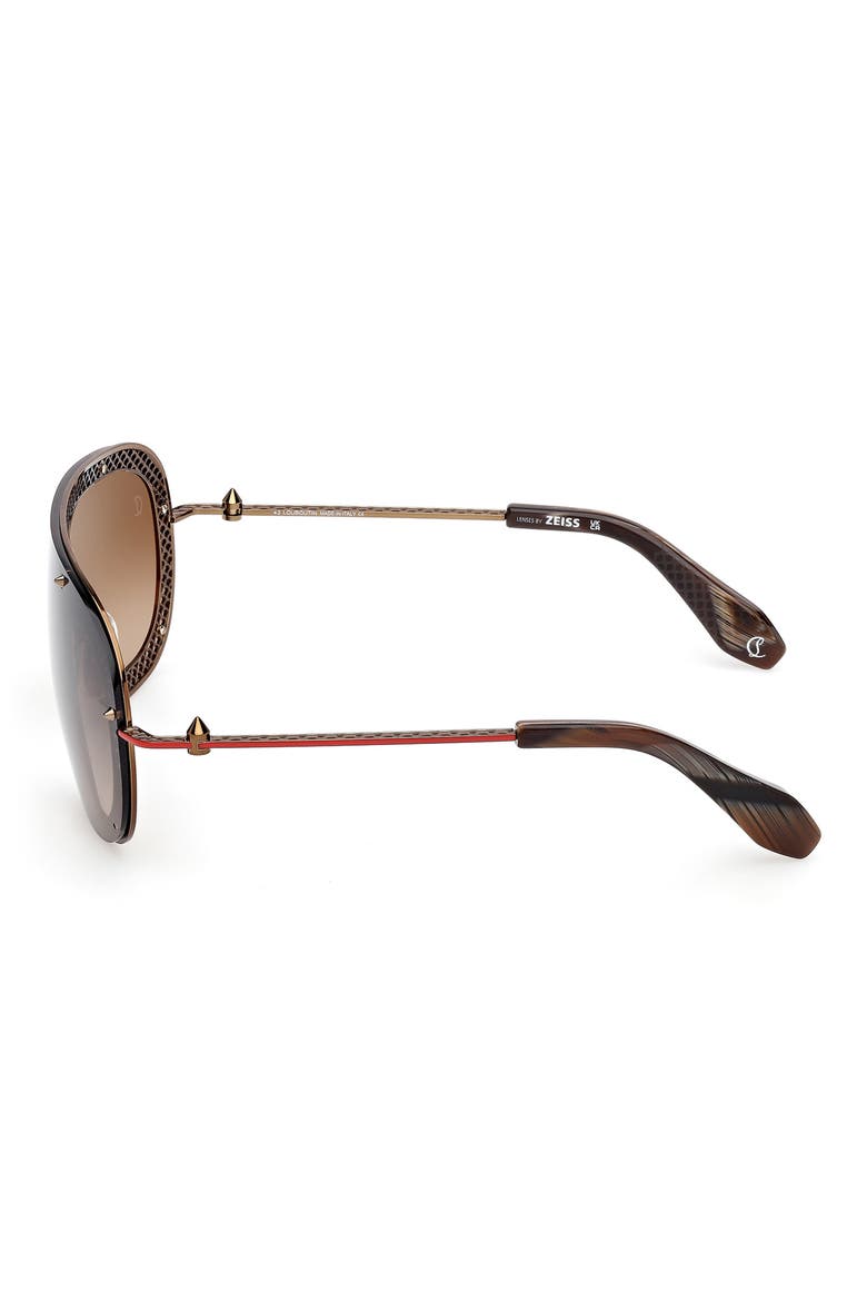 130mm Shield Sunglasses, Alternate, color, BRONZE / BRONZE RED ENAMEL