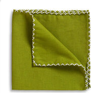 Beau Ties of Vermont Linen Whipstitch Pocket Square