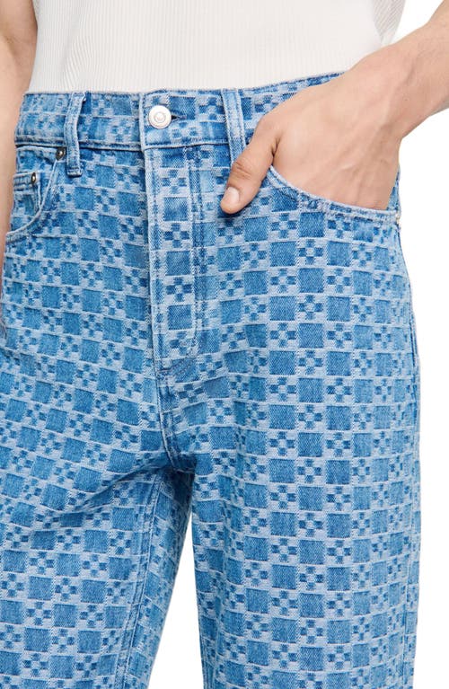 Sandro Regular-fit Square Cross Jeans In Blue Vintage Denim In Blue Vintage - Denim