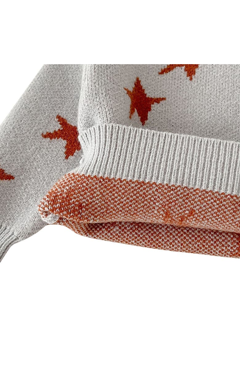 Ashmi & Co. Zuri Star Pattern Crewneck Sweater & Pants Set, Alternate, color, Gray