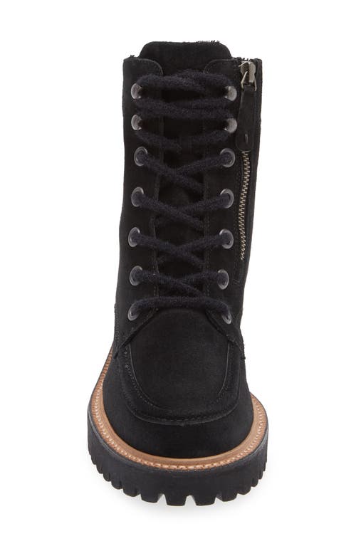 Paul Green Duke Leather Lace-up Boot In Black