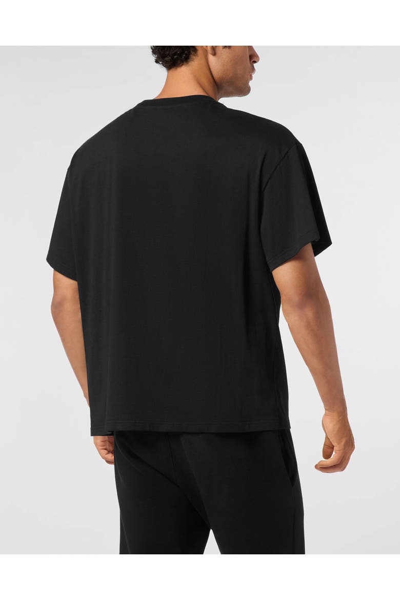 T-Shirt Round Neck Ss Logo Men, Alternate, color, black/lightgold