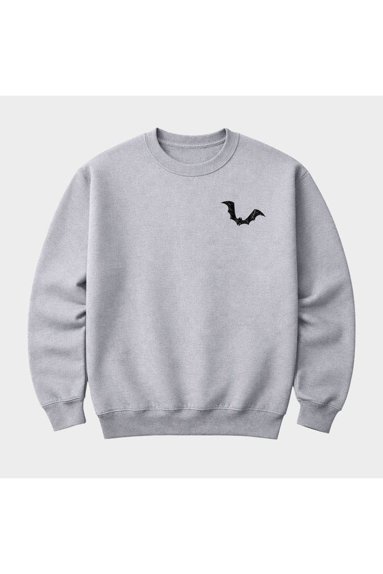 Spooky Graffiti Sweatshirt, Alternate, color, Graphite