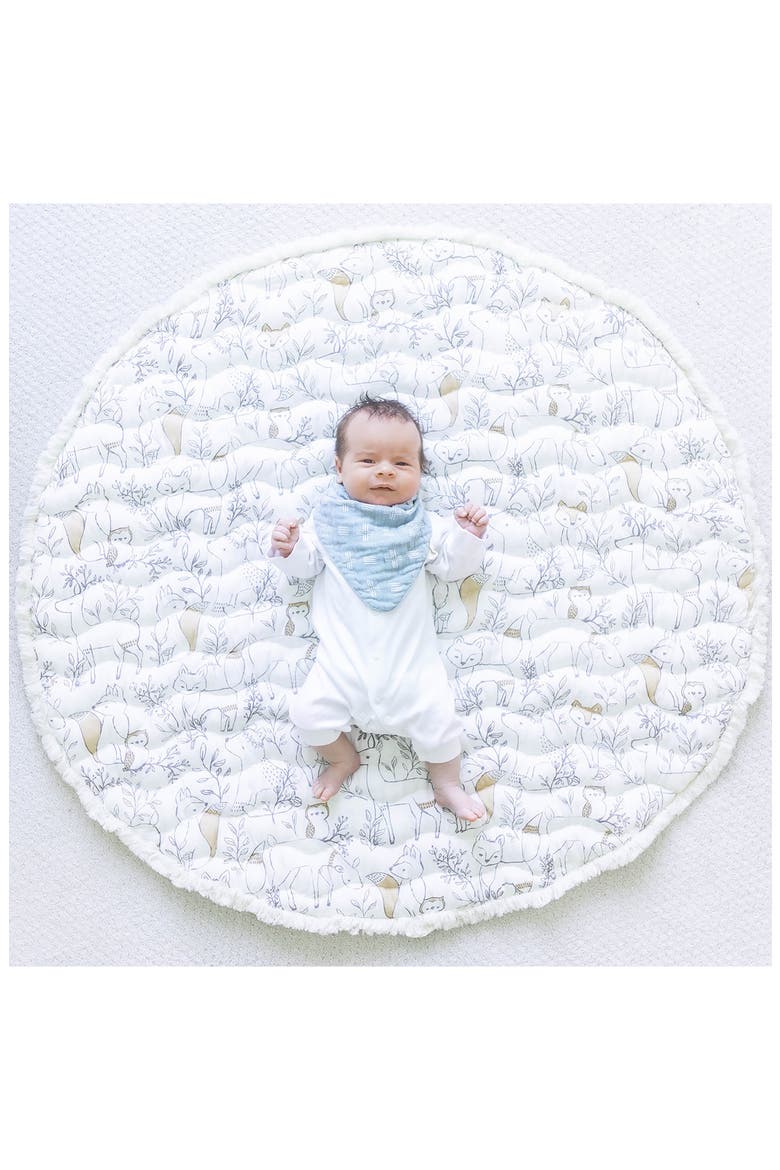Quilted Cotton Baby Playmat, Alternate, color, BEIGE WOODLAND