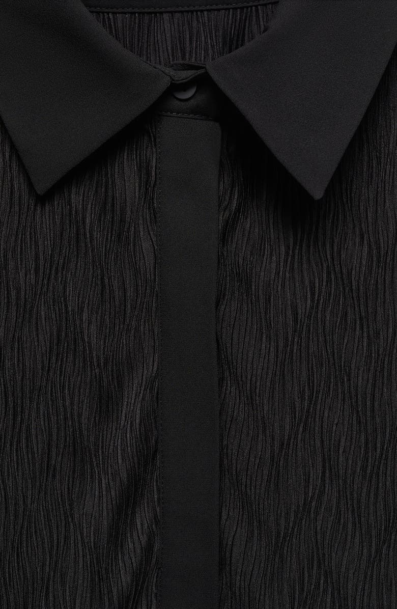 MANGO Textured Button-Up Shirt, Alternate, color,