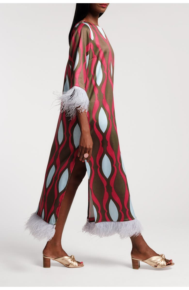 Frances Valentine Belle Maxi Dress, Alternate, color, Red/Olive/Light Blue