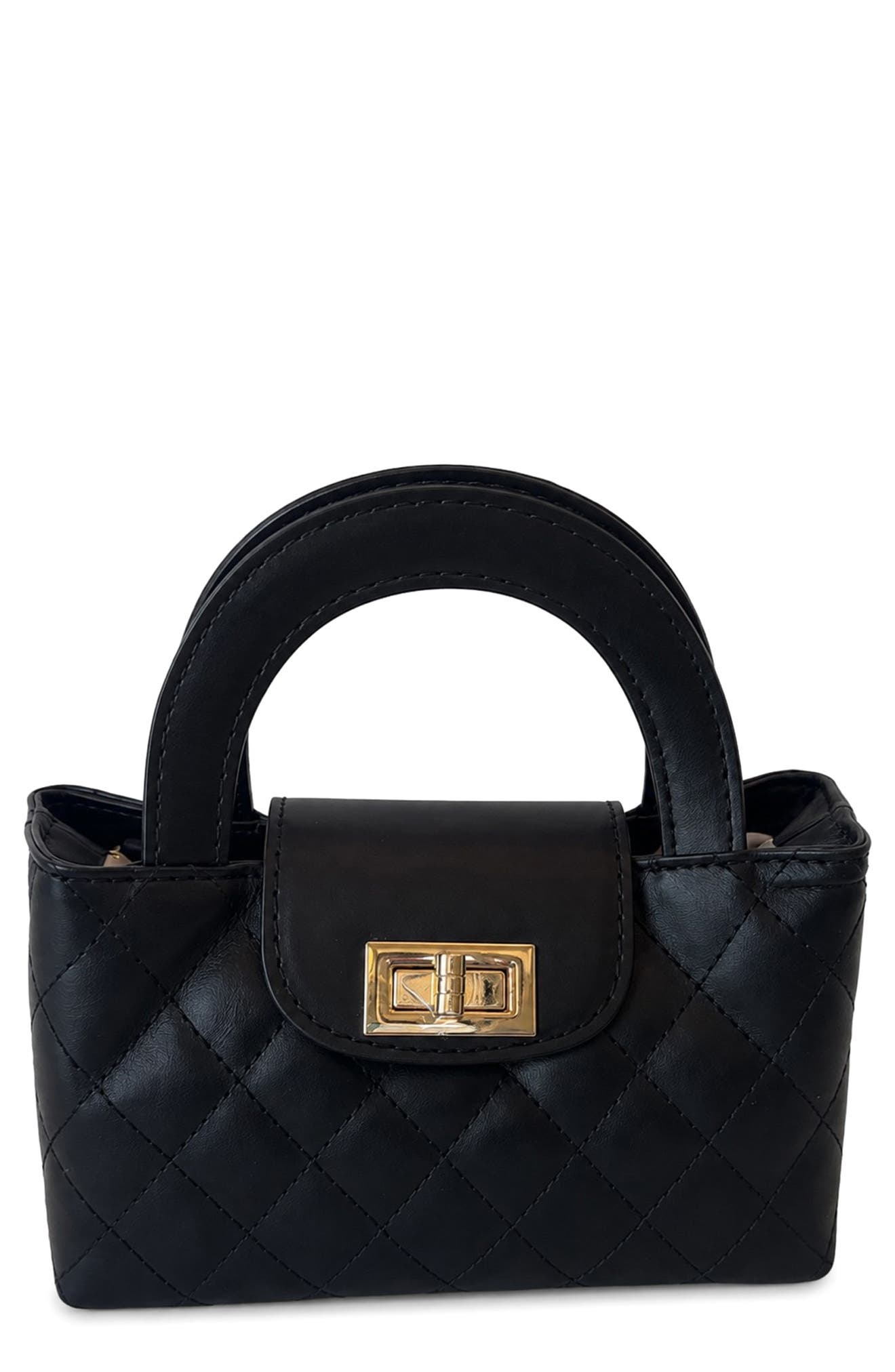 Sveva Quilted Leather Top Handle Bag