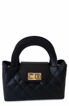 Sveva Quilted Leather Top Handle Bag