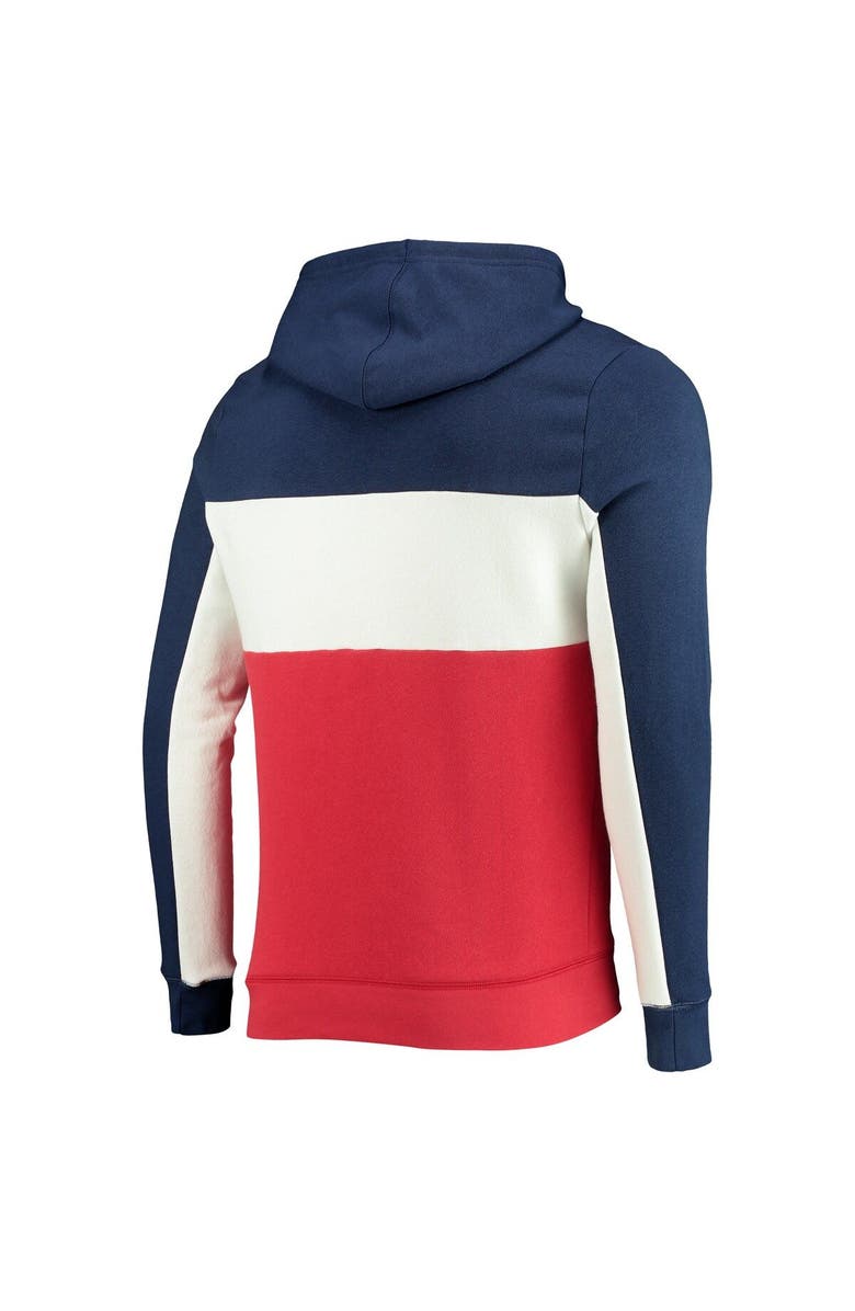 Junk Food Men's Junk Food Navy/White Washington Wizards Wordmark Colorblock Fleece Pullover Hoodie, Alternate, color, 