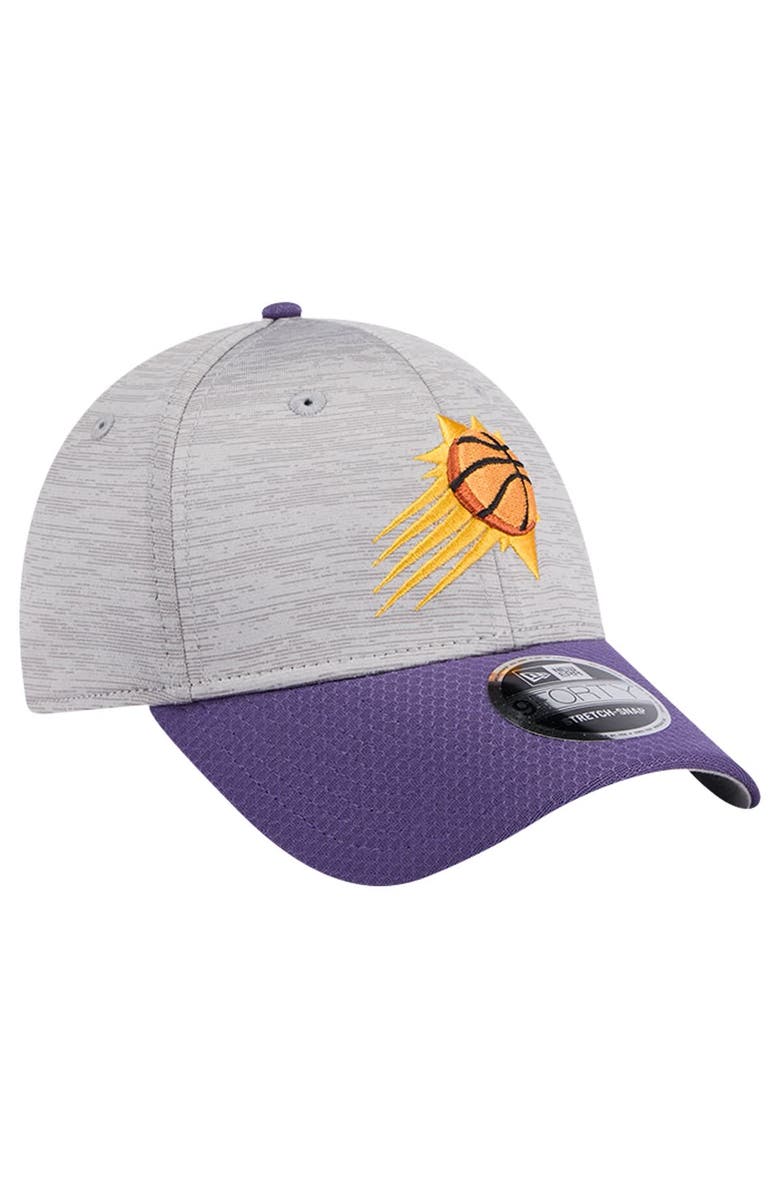 New Era Men's New Era Heather Gray/Purple Phoenix Suns Active Digi-Tech Two-Tone 9FORTY Adjustable Hat, Alternate, color, Heather Gray