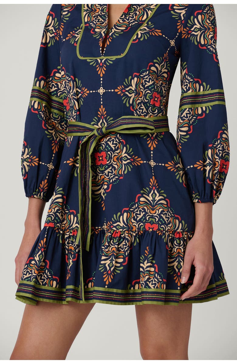 Shoshanna Evans Paltz Print Dress, Alternate, color, Navy Multi