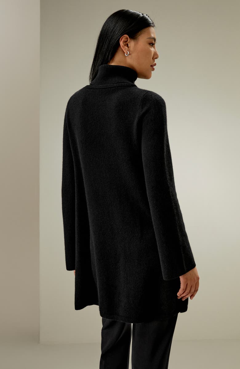 Lilysilk Women's Detachable Turtleneck Pullover Cashmere Sweater, Alternate, color, Black