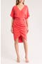 Zest Short Sleeve Belted Faux Wrap Dress