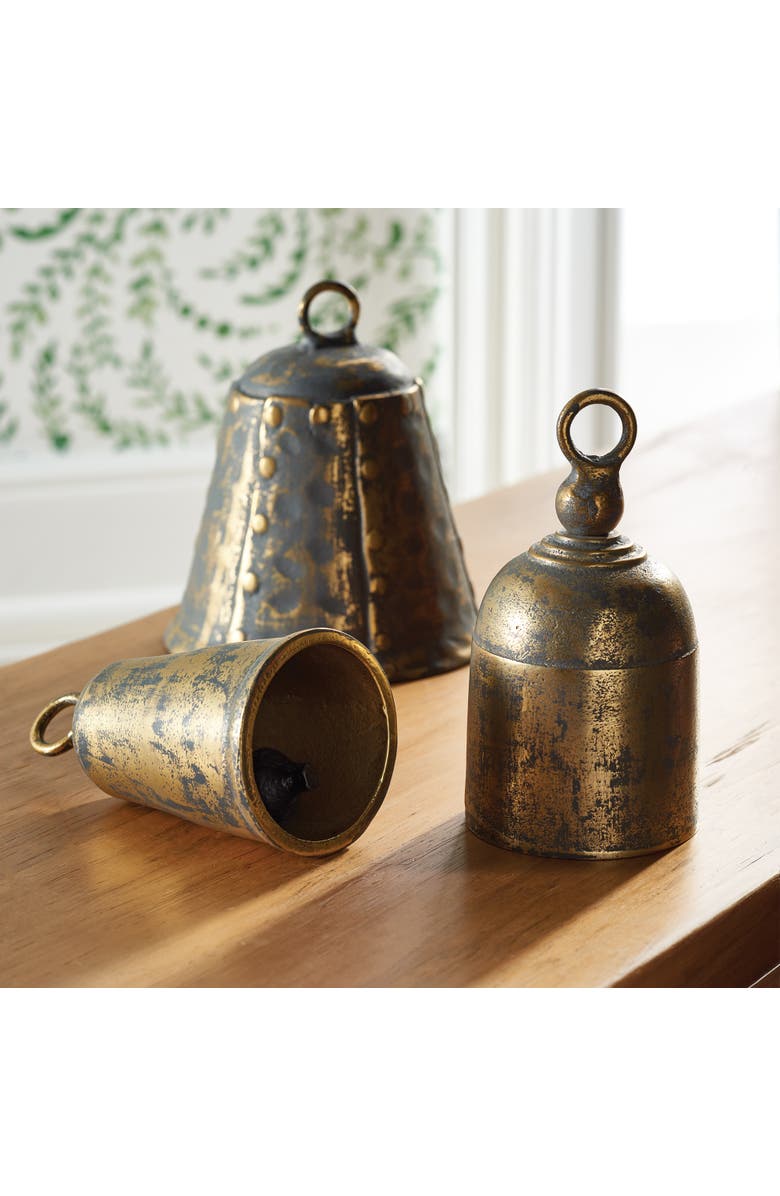 Napa Home & Garden La Taverna Bells, Set Of 3, Alternate, color, Gold
