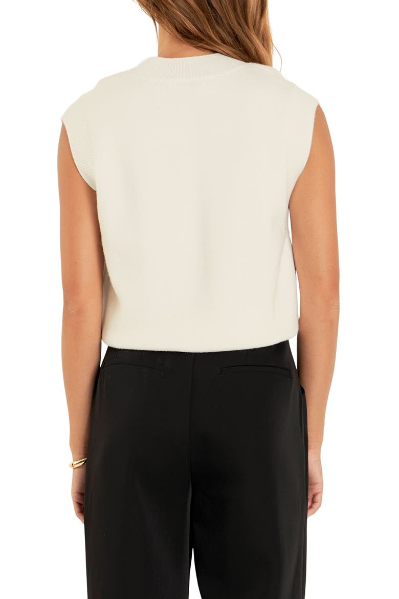 Argyle Pullover Sweater Vest, Alternate, color, IVORY/ BLACK