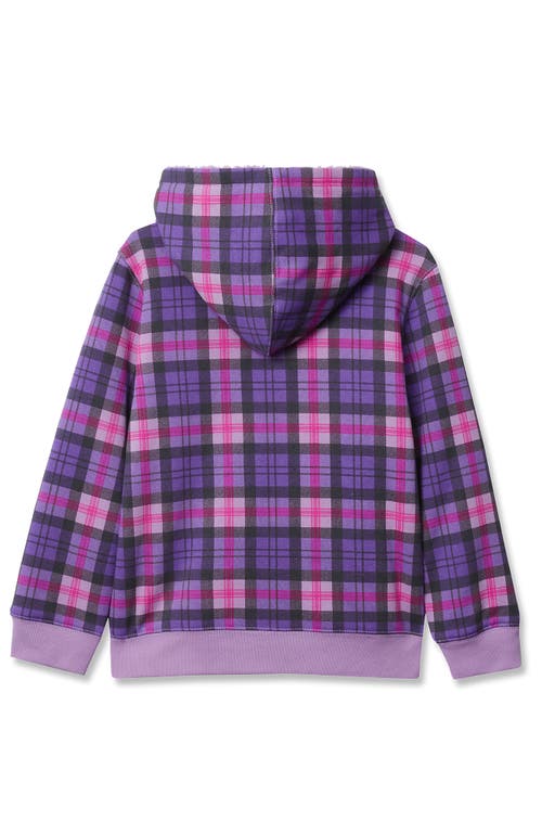 Lands' End Kids High Pile Lined Zip Hoodie In Multi