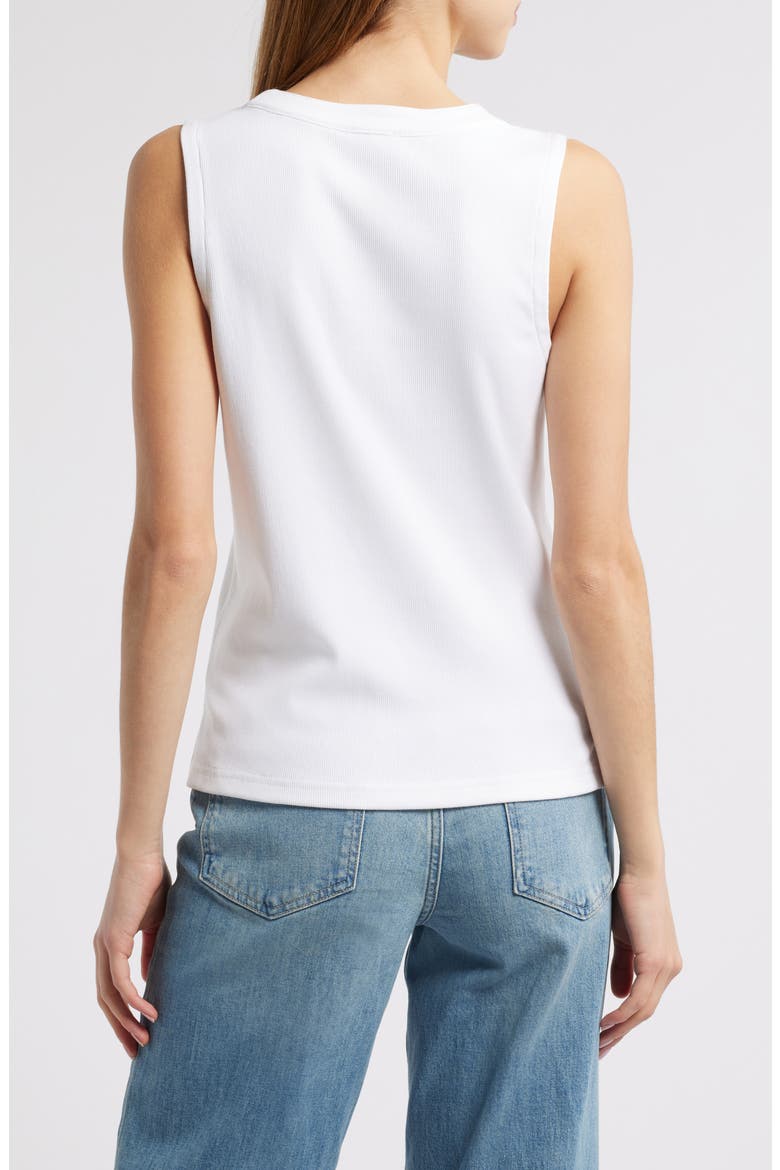Mayla Sleeveless Henley, Alternate, color, WHITE