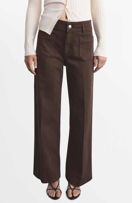 Jessie Patch Pocket Wide Leg Jeans