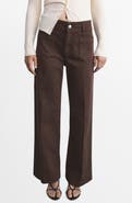 MANGO Jessie Patch Pocket Wide Leg Jeans