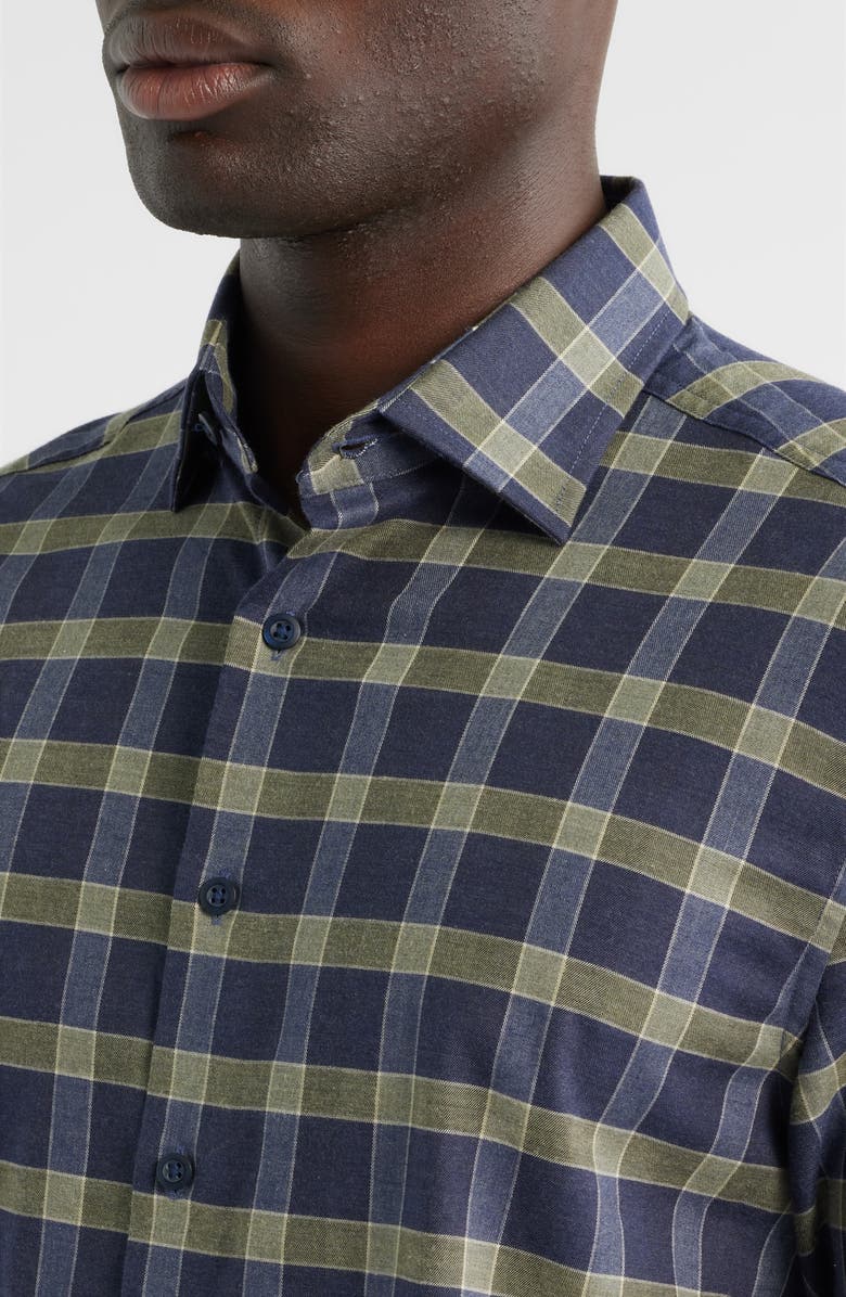johnnie-O Daylynn Plaid Cotton Blend Button-Up Shirt, Alternate, color, Valley