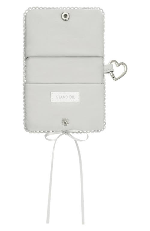 Stand Oil Embroidered Logo Wallet In White