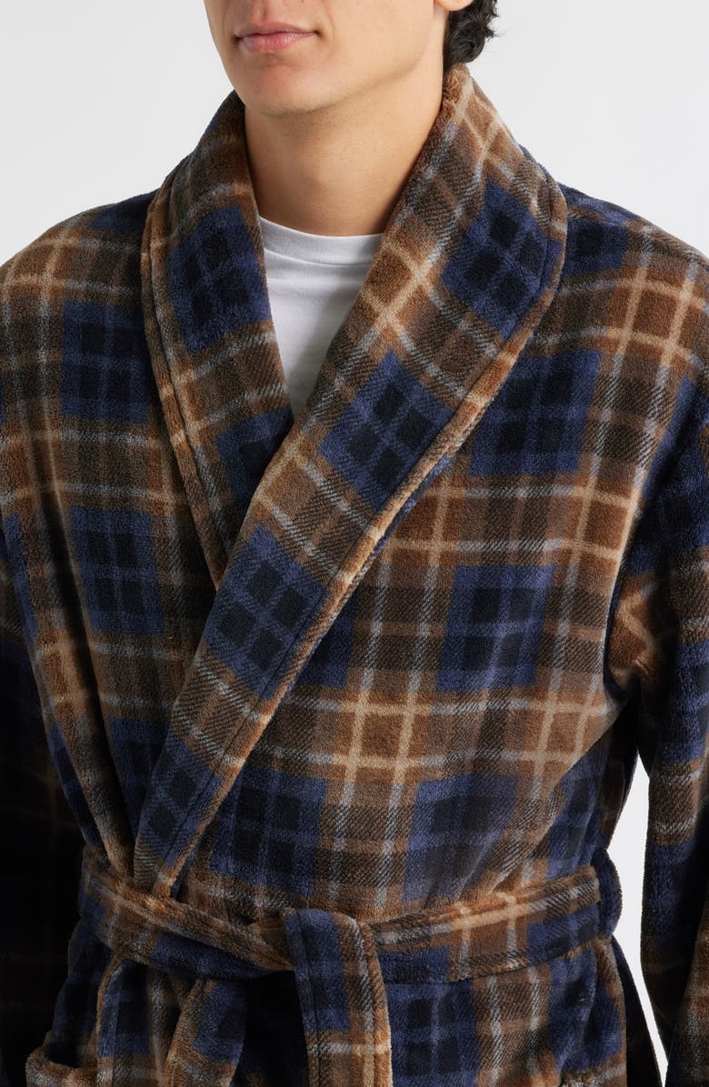 Majestic International Smoky Mountain Plush Fleece Robe, Alternate, color, Sienna