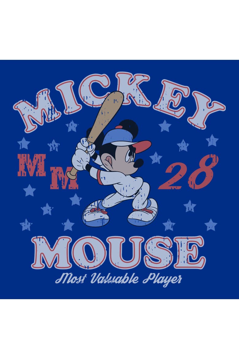 Junior's Mickey & Friends Most Valuable Baseball Player  Graphic T-Shirt, Alternate, color, Royal Blue
