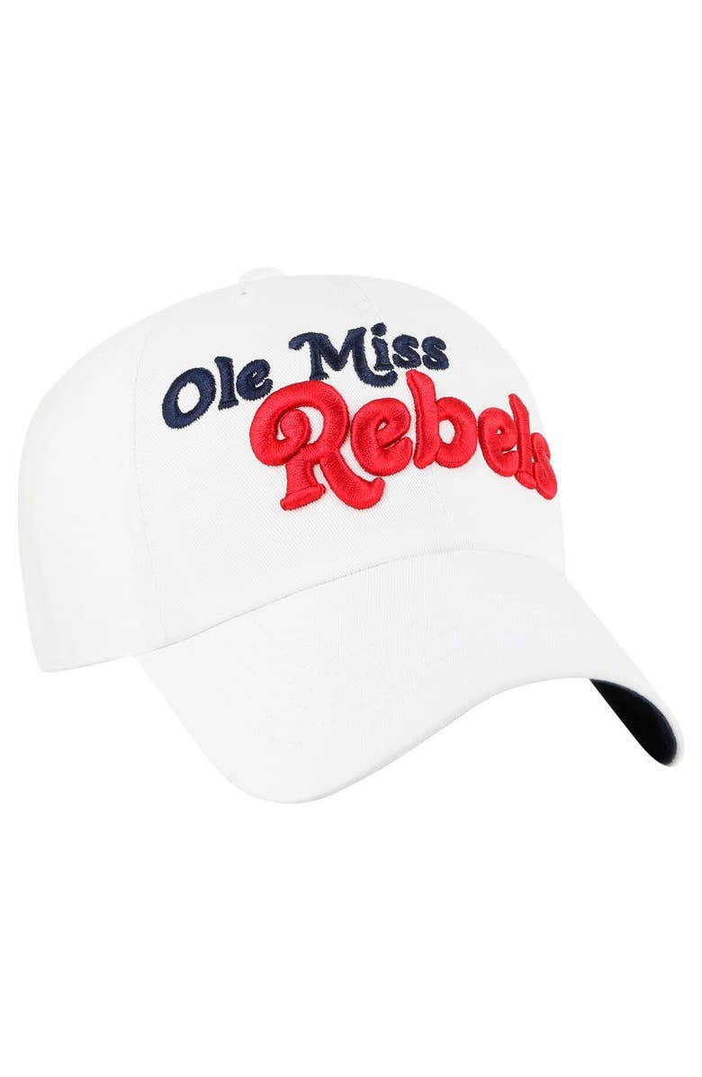 '47 Women's '47 White Ole Miss Rebels Pensacola Clean Up Adjustable Hat, Alternate, color, 