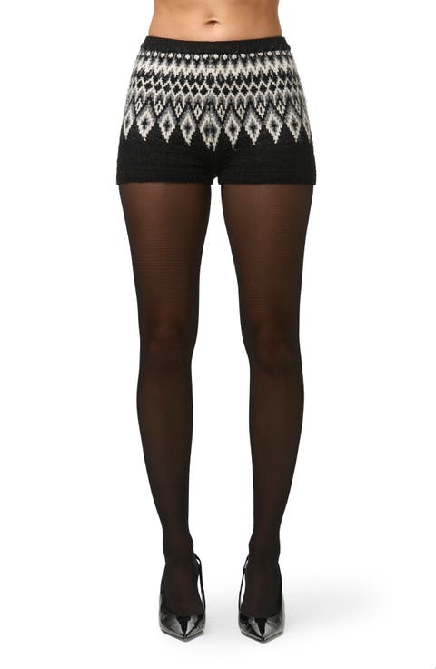 Fair Isle Knit Hot Pants