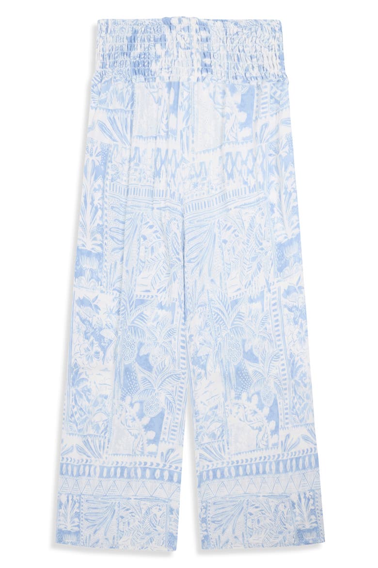 Breezy Crop Wide Leg Pants, Alternate, color, BLUE
