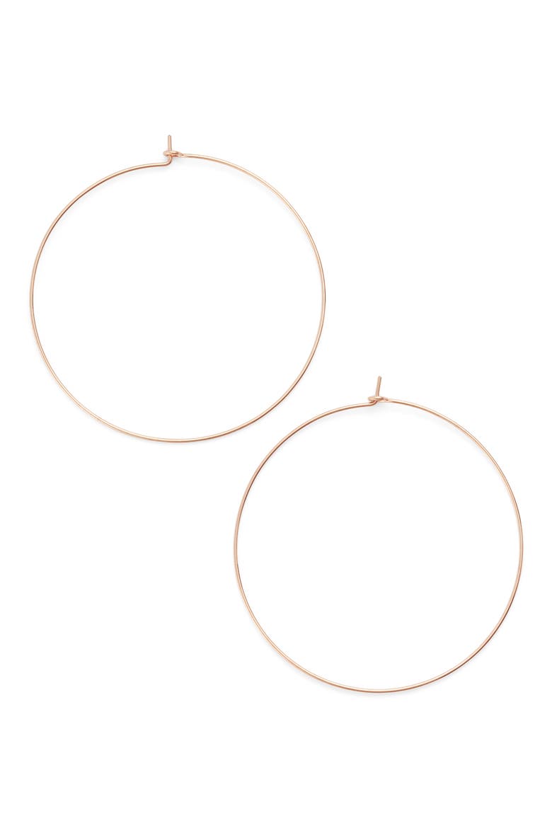 Extra Large Hoop Earrings, Main, color, ROSE GOLD