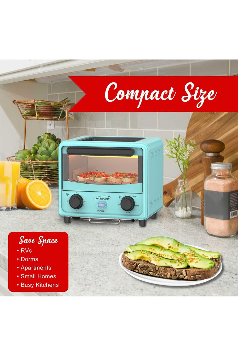 3 Liter Mini Toaster Oven, Alternate, color, Blue
