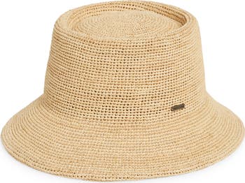 Ellee Straw Packable Bucket Hat