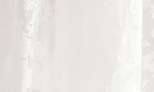 Mila Mae Jacquard Puff Sleeve A-line Midi Dress In White