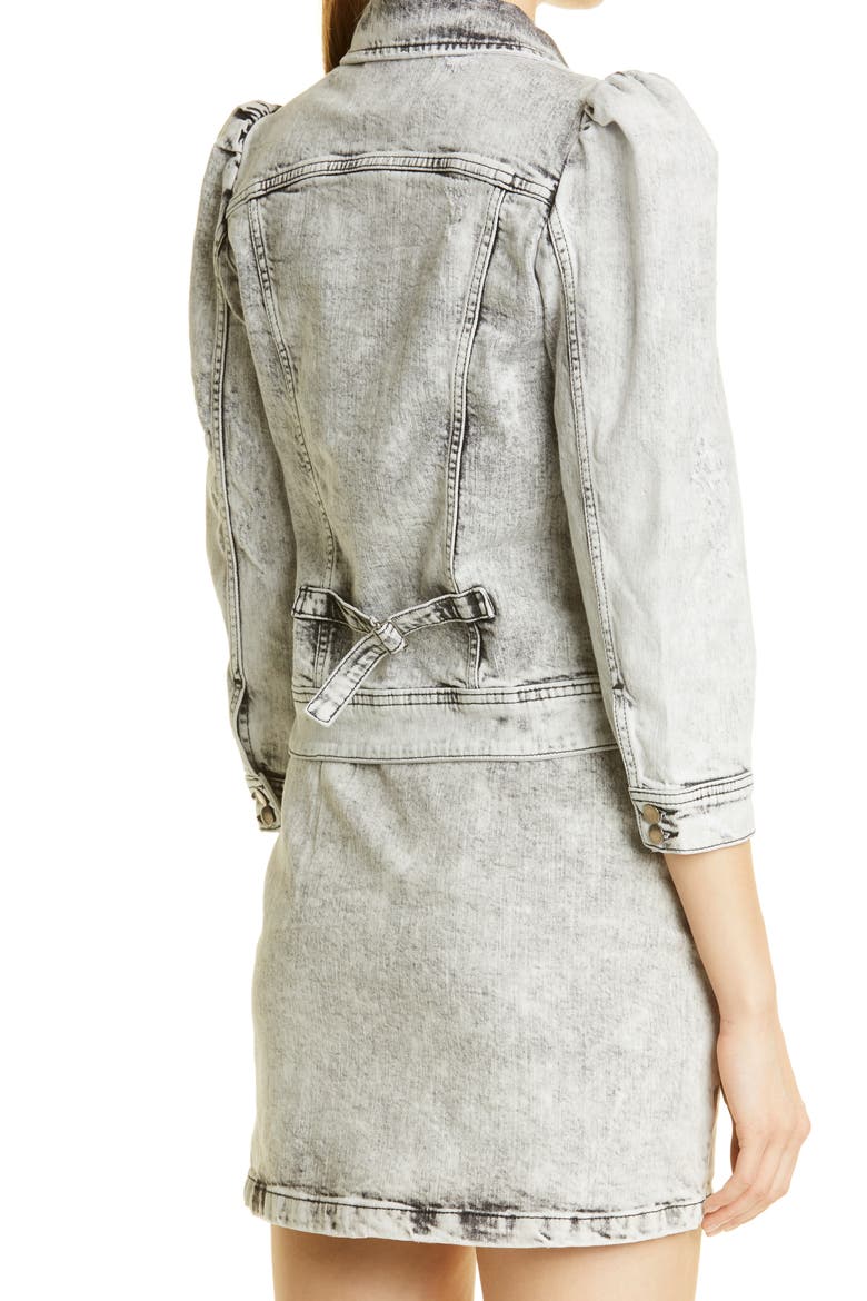 Ada Denim Jacket, Alternate, color, LIGHT ACID GREY