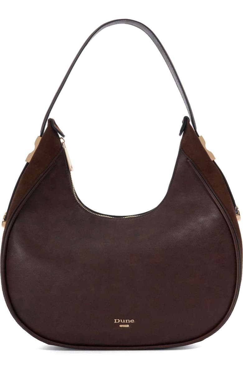 Dune London Dedicated Faux Leather Shoulder Bag, Main, color, Brown