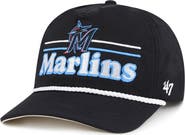 '47 Men's '47 Black Miami Marlins Campscape Hitch Adjustable Hat