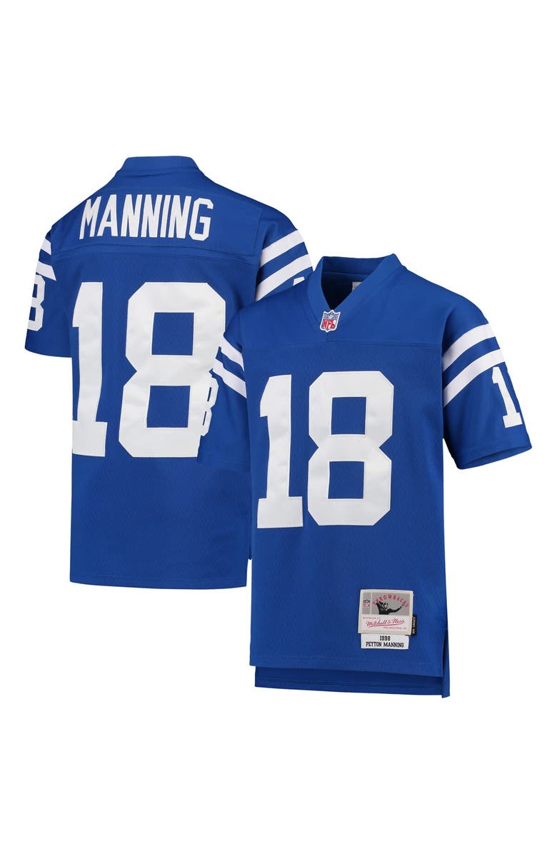 Mitchell & Ness Youth Mitchell & Ness Peyton Manning Royal Indianapolis Colts 1998 Legacy Retired Player Jersey, Main, color, Royal