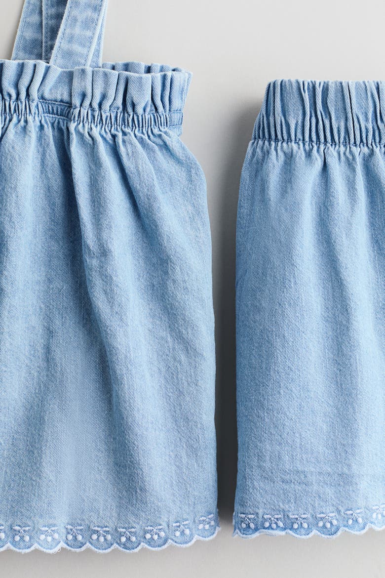 2-piece Denim Set, Alternate, color, Light denim blue