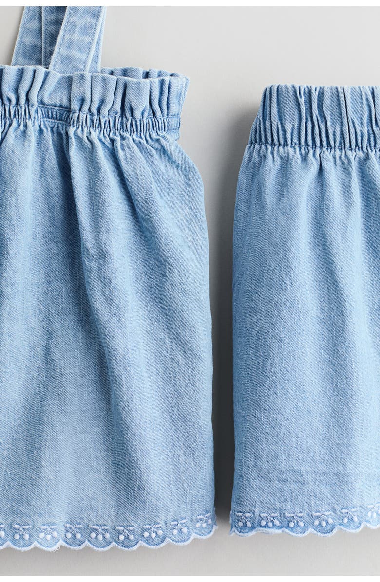 H&M 2-piece denim set, Alternate, color, Light Denim Blue