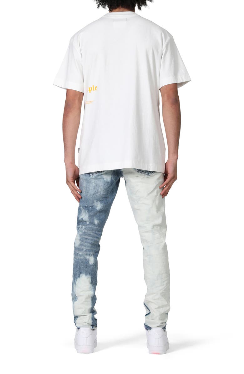 PURPLE BRAND PURPLE Bleached & Distressed Skinny Jeans, Alternate, color,