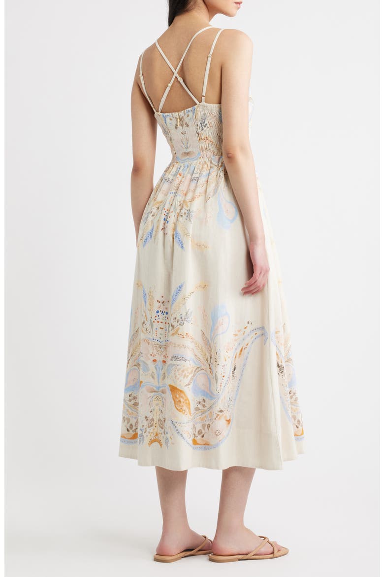 Maryam Midi Dress, Alternate, color, GOLETA PRINT