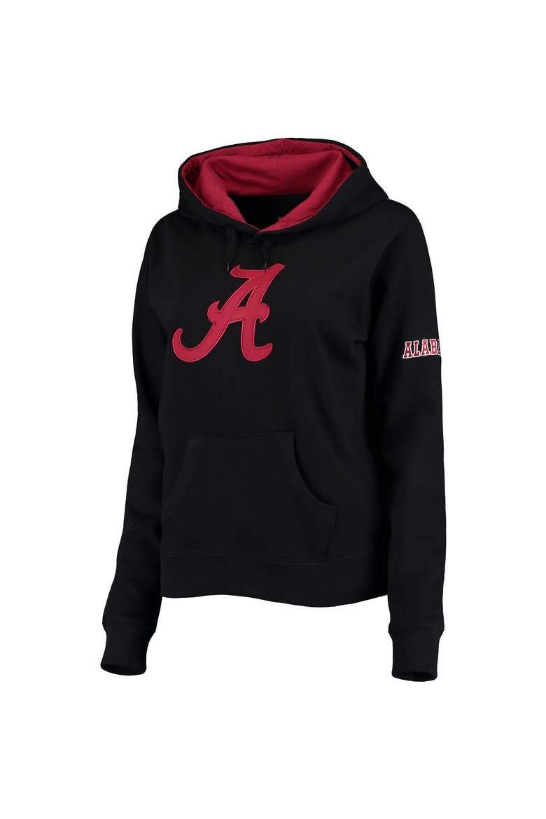 Women's Black Alabama Crimson Tide Big Logo Pullover Hoodie, Main, color, Black