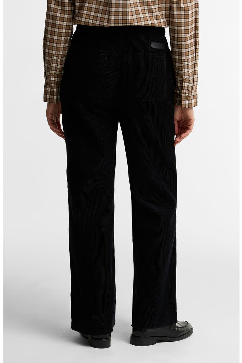 Emmy Wide Leg Corduroy Trousers, Alternate, color, BLACK