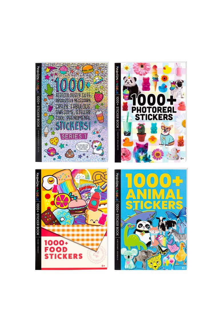 Sticker Book Bundle 4 Pack, 4000+ Stickers, Main, color, Multicolored